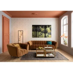 KARE Design Tableau en verre Metallic Palms 180x120cm><noscript><img width=