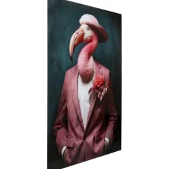 KARE Design Tableau en verre Mister Flamingo 120x160cm><noscript><img width=
