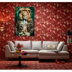 KARE Design Tableau en verre Mister Lion 150x100cm> Accessoires
