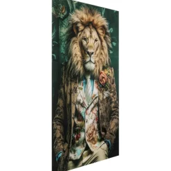 KARE Design Tableau en verre Mister Lion 150x100cm><noscript><img width=
