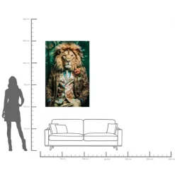 KARE Design Tableau en verre Mister Lion 150x100cm><noscript><img width=