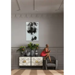 KARE Design Tableau en verre Smokey Hair 100x150cm> Accessoires