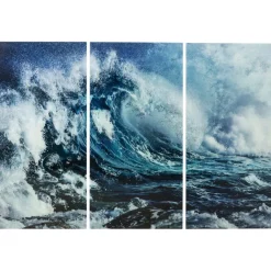 KARE Design Tableau en verre Triptychon Wave (3/Set)> Accessoires
