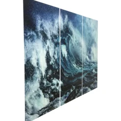 KARE Design Tableau en verre Triptychon Wave (3/Set)><noscript><img width=