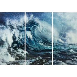 KARE Design Tableau en verre Triptychon Wave (3/Set)><noscript><img width=