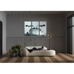 KARE Design Tableau en verre Triptychon Oldtimer Back 240x160c> Accessoires
