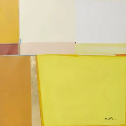 KARE Design Tableau encadré Abstract Shapes jaune 113x113cm> Accessoires