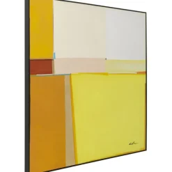 KARE Design Tableau encadré Abstract Shapes jaune 113x113cm><noscript><img width=
