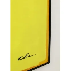 KARE Design Tableau encadré Abstract Shapes jaune 113x113cm><noscript><img width=