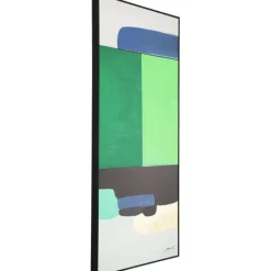 KARE Design Tableau encadré Abstract Shapes vert 73x143cm><noscript><img width=