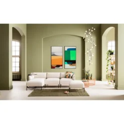 KARE Design Tableau encadré Abstract Shapes orange 73x143cm> Accessoires