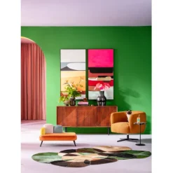 KARE Design Tableau encadré Abstract Shapes orange 73x143cm><noscript><img width=
