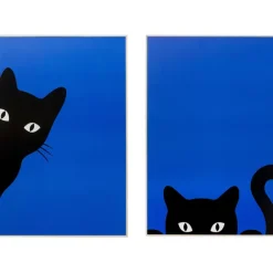 KARE Design Tableau encadré Ciao Gatto (2/Set)> Accessoires