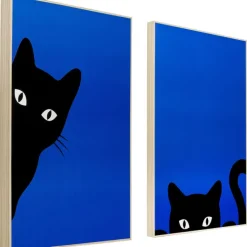 KARE Design Tableau encadré Ciao Gatto (2/Set)> Accessoires