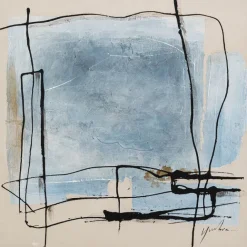 KARE Design Tableau encadré Dust bleu 100x100cm> Accessoires