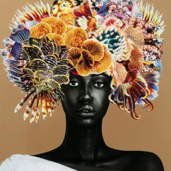 KARE Design Tableau encadré Flower Hair 120x120cm> Accessoires