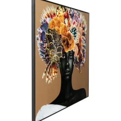 KARE Design Tableau encadré Flower Hair 120x120cm><noscript><img width=