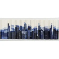 KARE Design Tableau encadré Shadow Skyline bleu 160x60cm> Accessoires