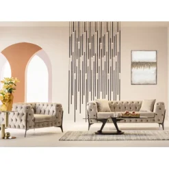 KARE Design Tableau sur toile Abstract Fields 90x120cm><noscript><img width=