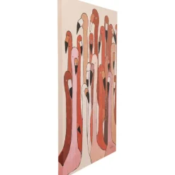 KARE Design Tableau sur toile Flamingo Meeting 90x120cm><noscript><img width=