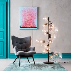 KARE Design Tableau sur toile Flower Boat bleu-fuchsia 80x100> Accessoires