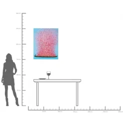 KARE Design Tableau sur toile Flower Boat bleu-fuchsia 80x100><noscript><img width=