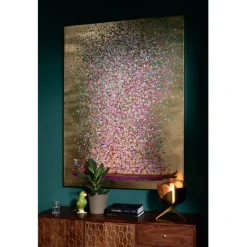 KARE Design Tableau sur toile Flower Boat doré-fuchsia Pink><noscript><img width=