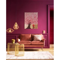 KARE Design Tableau sur toile Flower Couple doré-fuchsia80x100> Accessoires