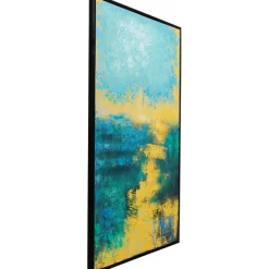 KARE Design Tableau sur toile Jardin bleu 125x215cm><noscript><img width=