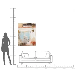 KARE Design Tableau sur toîle Art Splash bleu 90x120cm><noscript><img width=