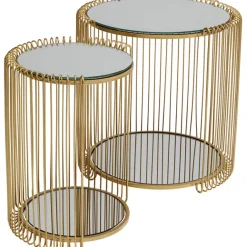 KARE Design Tables d appoint Wire Double laiton (2/Set)> Meubles