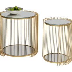 KARE Design Tables d appoint Wire Double laiton (2/Set)> Meubles