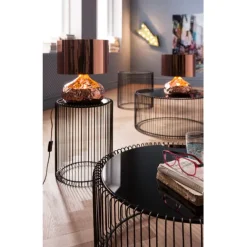 KARE Design Tables d appoint Wire noir (set/2) Ø44cm><noscript><img width=
