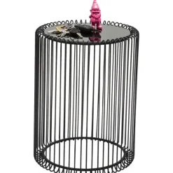 KARE Design Tables d appoint Wire noir (set/2) Ø44cm><noscript><img width=