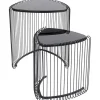 KARE Design Tables d appoint Wire Triangle noir (2/Set)> Meubles