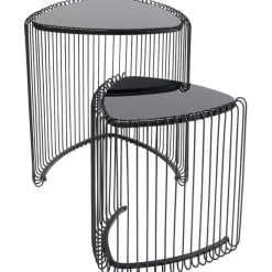 KARE Design Tables d appoint Wire Triangle noir (2/Set)> Meubles