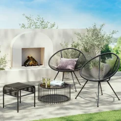KARE Design Tabouret Acapulco Mono noir><noscript><img width=