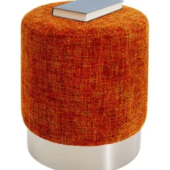 KARE Design Tabouret Berry High silver orange Ø39cm> Meubles