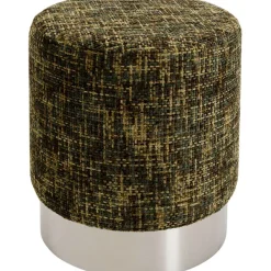 KARE Design Tabouret Berry High Silver vert Ø39cm> Meubles