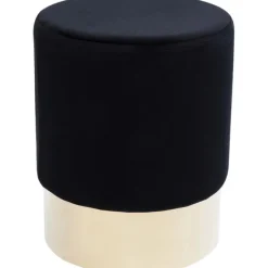 KARE Design Tabouret Cherry noir laiton Ø35cm> Meubles