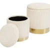 KARE Design Tabouret Cherry Storage Cord Creme (2/Set)> Meubles