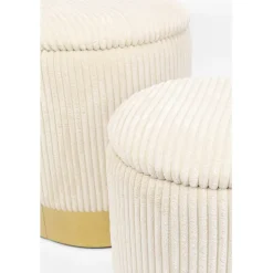 KARE Design Tabouret Cherry Storage Cord Creme (2/Set)><noscript><img width=