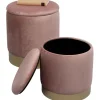KARE Design Tabouret Cherry Storage rose - laiton (2/Set)> Meubles