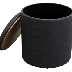 KARE Design Tabouret enezia Storage anthracite Ø40cm> Meubles