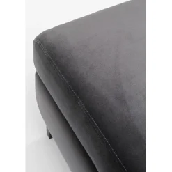 KARE Design Tabouret Gianni velours gris noir><noscript><img width=