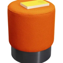 KARE Design Tabouret Jody orange - Mesh noir Ø35cm><noscript><img width=