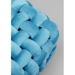 KARE Design Tabouret Weave Square bleu 47x47cm><noscript><img width=