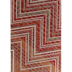 KARE Design Tapis Outdoor Zigzag rouge 230x330cm> Accessoires
