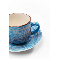 KARE Design Tasse à café Swirl bleu (2-parts)> Accessoires