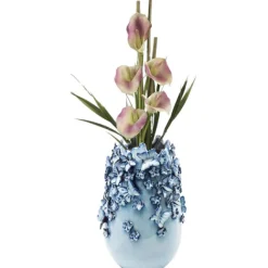 KARE Design Vase Butterflies bleu clair 35cm> Accessoires